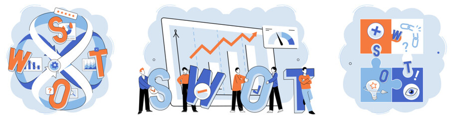 Fototapete - Analysis tool. Business intelligence. Vector illustration Graphic representations make datmore accessible and understandable Analytic tools enable data-driven decision-making Finance and optimization