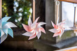 埼玉県　川越氷川神社境内に飾られた風車