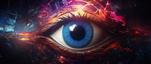 The All-Seeing Eye: Extremely Colorful And Dynamic, Perfect For Screensavers And Desktop Backgrounds, Volumetric Lighting	
