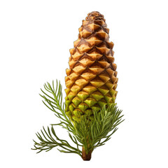 Wall Mural - Swamp cypress cone isolated on transparent background