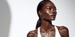 © RemsH - portrait of a black woman on a white background, make-up, cosmetics, beauty, fashion