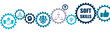 soft skills banner vector illustration with the icons of personal fitness, responsibility, HR human resource, assessment, development, improvement, management, occupational, train on white background