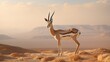 Arabian Sand Gazelle in natural habitat conservation area, Saudi Arabia