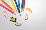 Fototapeta  - Bunch of colored pencils
