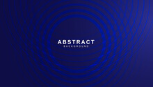 Abstract Dark Blue Background Template. Blue Circle Background With Text For Your Business