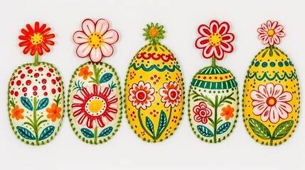 Aufkleber - Easter eggs pattern banner