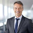 © Lumos sp - business businessman office mature middle aged head shot man portrait corporate caucasian white businessperson created using generative ai technology