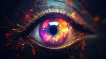 The All-Seeing Eye: Extremely Colorful And Dynamic, Perfect For Screensavers And Desktop Backgrounds, Volumetric Lighting