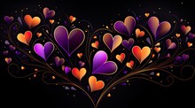 Colorful Hearts On Graffiti Background: A Vibrant Expression Of Love And Art