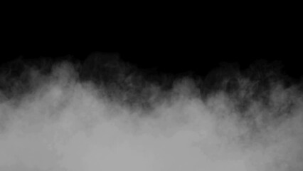 Wall Mural - moving smoke in slow speed. Horizontally moving the white fog 