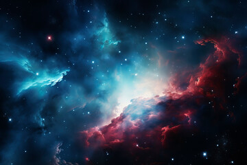 bright, beautiful cosmic nebula. generative ai