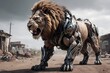 post-apocalyptic lion warrior