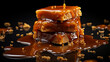 Caramel toffee and sauce