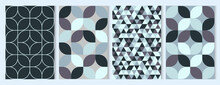 Geometric Grey Pattern, Abstract Geometric Posters , Vector Illustration