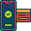 © Yaprativa - mobile payment filled color icon. vector icon for your website, mobile, presentation, and logo design.