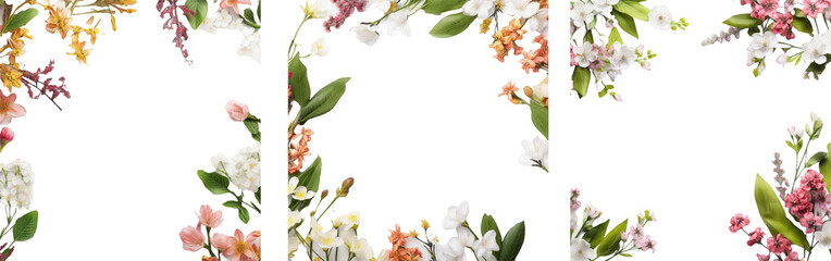 Delicate Botanical Overlays to Celebrate the Beauty of Springtime and Adorn Invitations and Cards