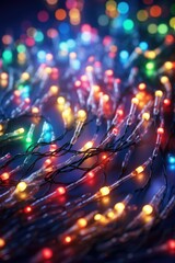 Poster - A picture of a bunch of lights on a table. Can be used for various purposes.