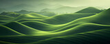 Fototapeta Natura - Verdant Whispers at Daybreak: Abstract Organic Green Lines and Textured Layers in a Serene Wallpaper Background Illustration
