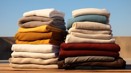 Poster - Hemp fabric stack.