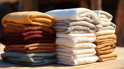 Poster - Hemp fabric stack.