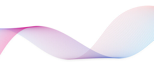 Wall Mural - Dynamic gradient colorful flowing wave design element. Abstract wavy lines gradient vector line blend element.	
