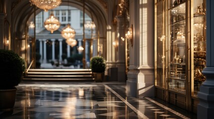 Poster - Luxury hotel entrance.