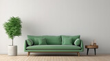 Fototapeta  - Luxury living room in house interior design, green sofa table and elegant accessories. Generative Ai