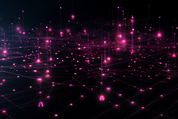 Poster - Abstract business futuristic background with glowing lines. Data technology