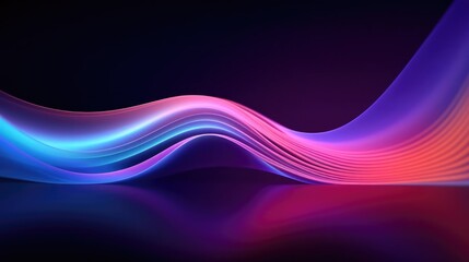 Wall Mural - Big Neon Wave Background 