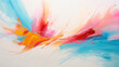 Abstract art, streaks of color, paint, splashing onto canvas background, illustration