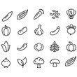 Vegetables Icons vector design