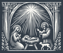 Christmas Vintage Nativity Scene Free Stock Photo - Public Domain Pictures