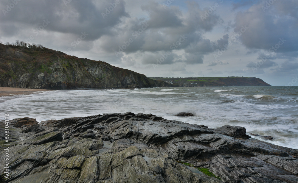 The Sea at Tresaith, Cardigan Bay, Wales, United Kingdom.