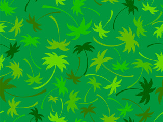 Wall Mural - seamless pattern with green palm trees. summer time, wallpaper with tropical palm trees pattern. des