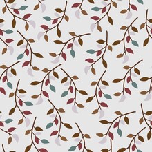 Seamless Pattern With Leaves
