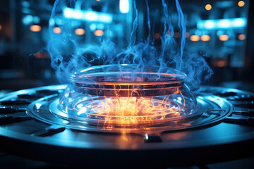 Aufkleber - a scientific experiment with plasma discharges, showcasing advanced research in electrical phenomena