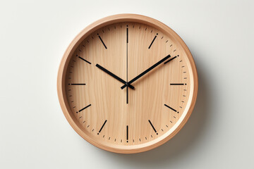 Poster - A wall clock with a blank face, ideal for personalized timepiece designs or advertisements. Generative Ai.