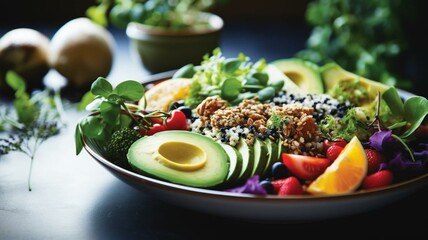 Canvas Print - vegetable salad with avocado