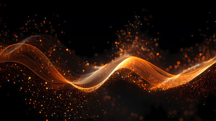Abstract digital wave particle poster web page PPT background