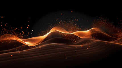 Abstract digital wave particle poster web page PPT background