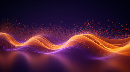 Abstract digital wave particle poster web page PPT background