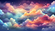 Happy dreamy cloud texture abstract poster web page PPT background