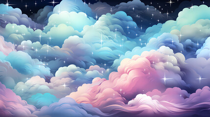 Happy dreamy cloud texture abstract poster web page PPT background