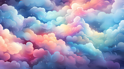 Happy dreamy cloud texture abstract poster web page PPT background