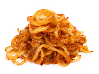 Sticker - fried onion isolated on white background