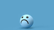 © niphon - The sad emotion on Ball for Blue Monday concept 3d rendering