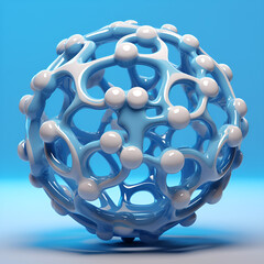 Abstract blue sphere, 3d render