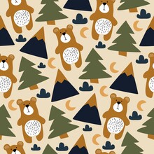 Seamless Woodland Pattern 