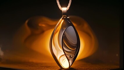 Wall Mural - a delicate pendant of spellencased glass that glows with a warm comforting light when worn on a chai