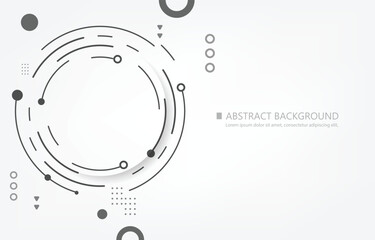 Wall Mural - Abstract vector wallpaper.geometric circles shape.white background.